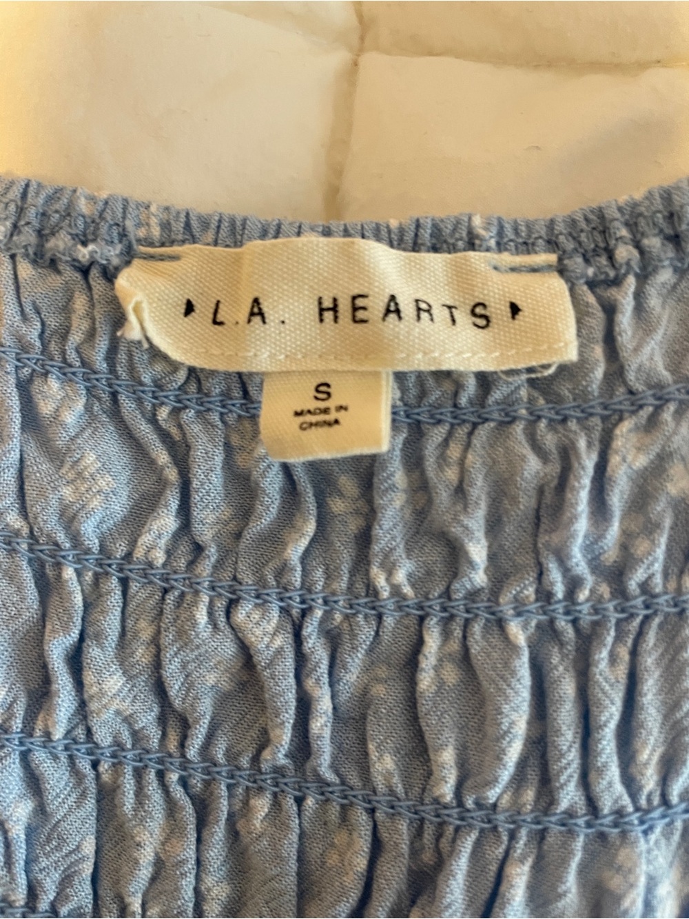 LA Hearts Blue floral babydoll top Size: Small - Picture 4 of 4